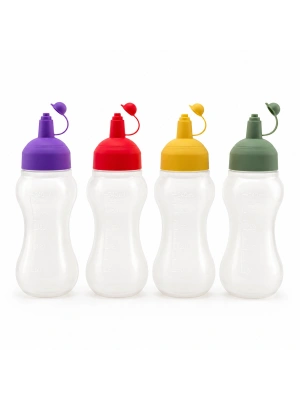 Egonex Rotto Rt-112 ( 450ml ) ( Yağdanlık & Sosluk ) (şeffaf & Plastik Şişe ) (renkli Kapak) (ölçekli) (ketçap & Mayonez)*24=k