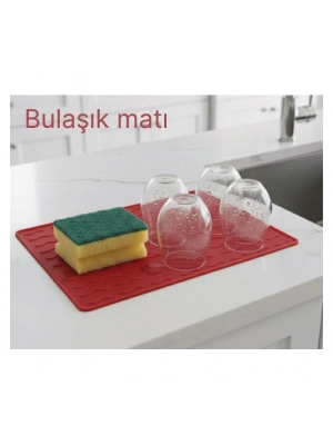 Egonex Silikon Bulaşık Kurulama Matı 30*40 Cm Gıdaya Uygun Uzun Ömürlü