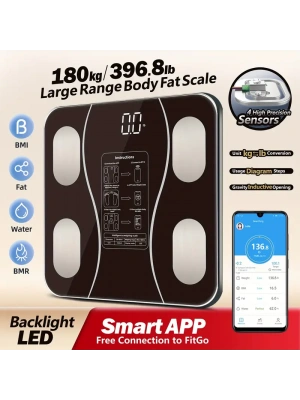 Egonex Siyah Akıllı Dijital Baskül Fs-550