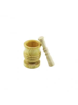 Egonex Taraklı Trk-120 (lüx) (orta Boy) Ahşap Havan (sarımsak Dövecek) (ç:7.3cm-d:6.5cm-y:10.5cm) (brkt-077437)*100