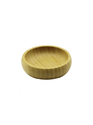 Egonex Yakut-10516 ( Tekli & Mini & Çap: 8.5cm ) Ahşap Bambu Çerezlik & Lokumluk Kase*300