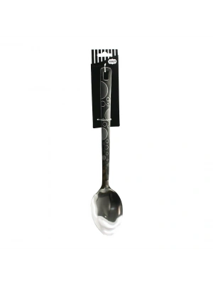Egonex Yakut-13441 ( Çelik Metal ) ( Servis Kaşık ) Desenli ( 36cm )*12x6