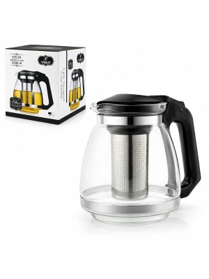 Egonex Yakut-7488 ( 1500ml ) ( Cam ) Demlik ( Çelik Süzgeç & Plastik Kapak-kulp )*36