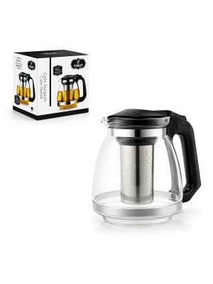 Egonex Yakut-8510 ( 700ml ) ( Cam ) Demlik ( Çelik Süzgeç & Plastik Kulp-kapak)*48
