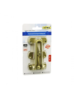 Egonex Yuma Ek-200 -701 ( Sarı ) Çelik Kapı Emniyet Kelepçe*60