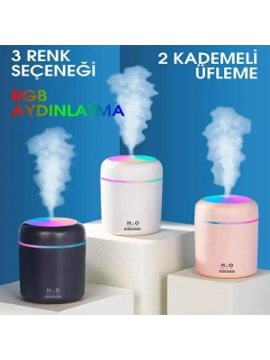 H2o Led Işıklı Mini Oda Hava Nemlendirici