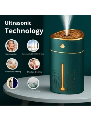Hava Nemlendirici Işıklı Buhar Makinesi Ve Aroma Difüzörü 1000 Ml Ultrasonik