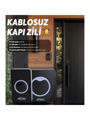 Kablosuz Su Geçirmez Kapı Zili