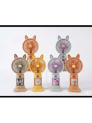 Labubu Konseptli Taşınabilir Mini USB Şarj Edilebilir Fan - Masaüstü El Fanı - El Vantilatörü