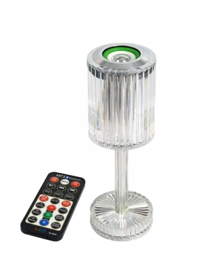 Led Bluetooth Hoparlör Uzaktan Kumandalı Kristal Lamba Masa Lamba