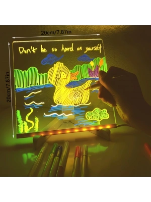 Led Işıklı Çizim Tahtası (20x20cm)