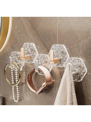 Lüks 5’li Duvar Askısı Banyo Mutfak İçin Havlu Askılık