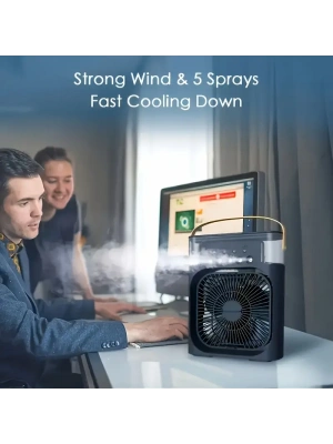 Masaüstü Mini Su Ve Buz Hazneli Buhar Püskürtmeli 3in1 Vantilatör Fan