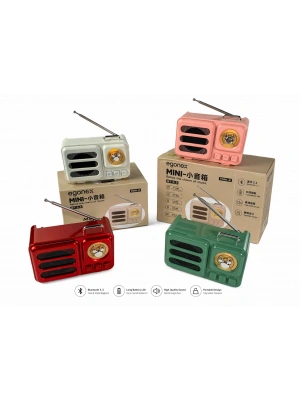 Platoon PL-4708 Bluetooth 5.3 Mini Metal Retro Radyo