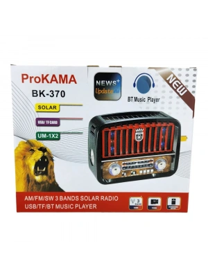 Prokama Bk-370 Nostaljik Tasarım Güneş Enerjili Radyo