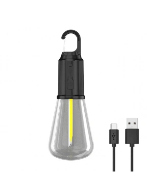 Rustik Taşınabilir Şarjlı Tasarruflu Ampul 10w Led Lamba Type-c Şarj Askılı Asma Aydınlatma T020