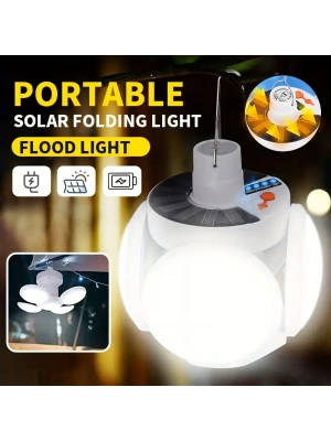 Solar Güneş Enerji Ve Usb Sarjlı 5 Kanatlı Led Lamba Egonex