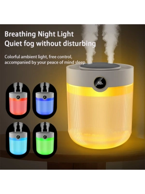Ultrasonik Oda Hava Nemlendirici Çift Sprey Aromatherapy Ev Ofis Humudifier Rgb Işıklı 2lt