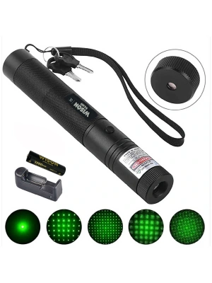 Wison Ws-503 100mw 3.7v 3200 Mah Desen Başlıklı Şarjlı Yeşil Lazer Pointer