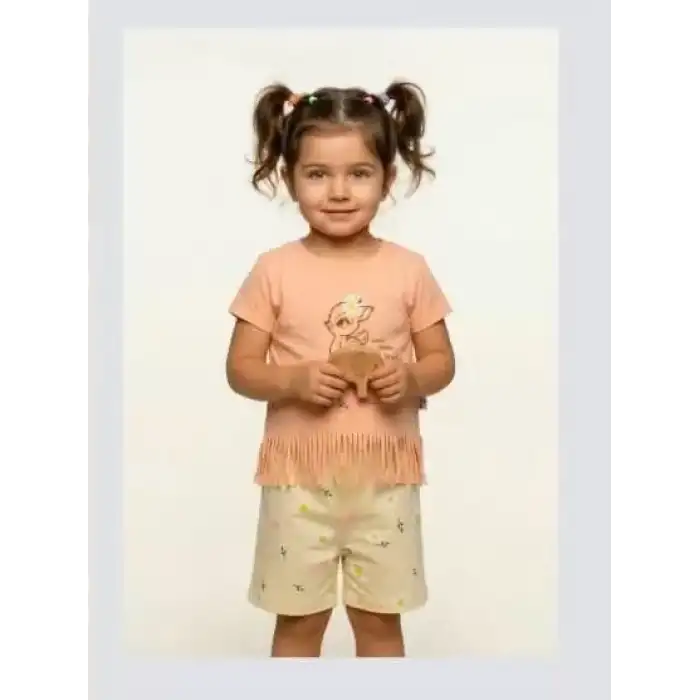 1/3 Yaş Ceylan Baskılı Simli Çocuk Takımı