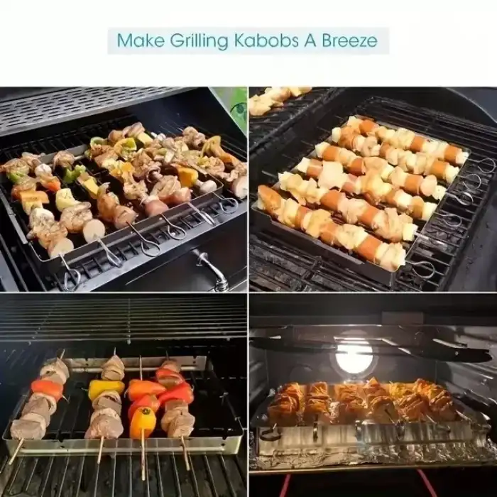 AsilTech 10lu Paslanmaz Çelik Şiş Seti (20 cm) - Airfryer & Mangal