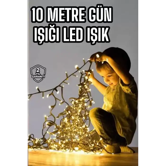 AsilTech 10 Metre Şerit Led Gün Işığı Led Işık Süsleme Parti Malzemesi Konsept