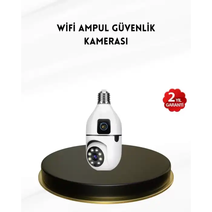 AsilTech 1080P WiFi Ampul Kamera Uzaktan Erişimli Hareket Sensörlü Gece Görüşlü