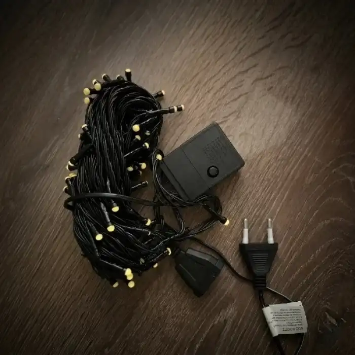 AsilTech 10m 100 LED Damla Uçlu Gün Işığı Siyah Kablo