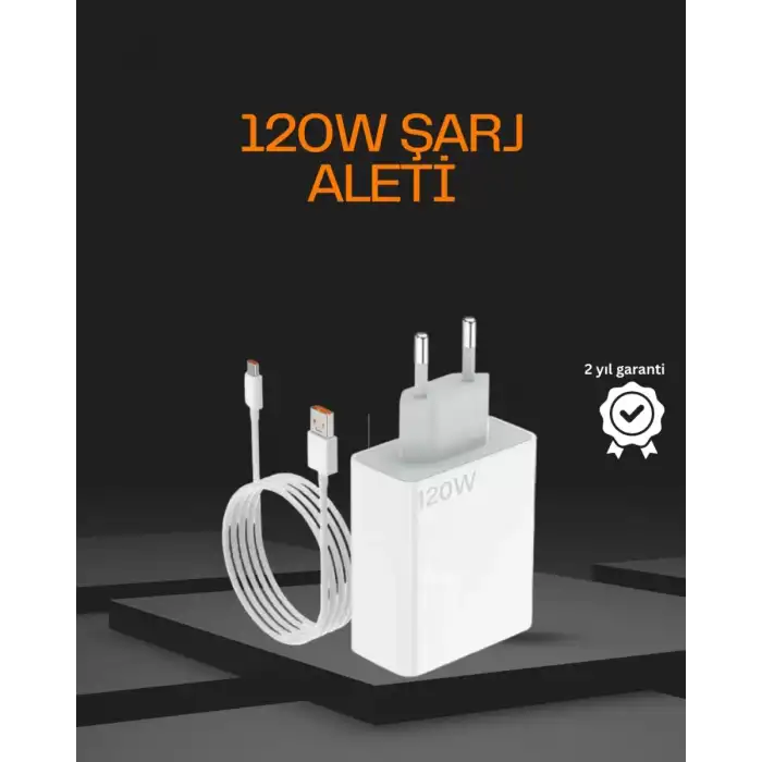 AsilTech 120 Watt Type C Şarj Başlığı Poco X3 X4 X5 Pro Uyumlu