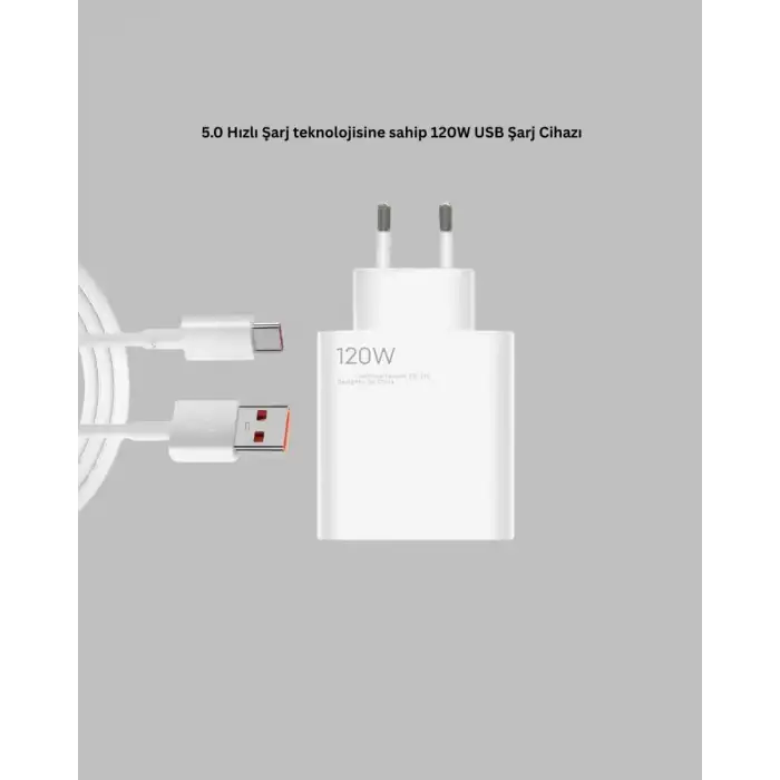 AsilTech 120 Watt Type C Şarj Başlığı Poco X3 X4 X5 Pro Uyumlu