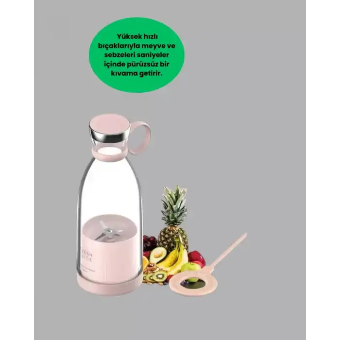 AsilTech 1200mAh Şarjlı, Hafif ve Pratik Taşınabilir Blender