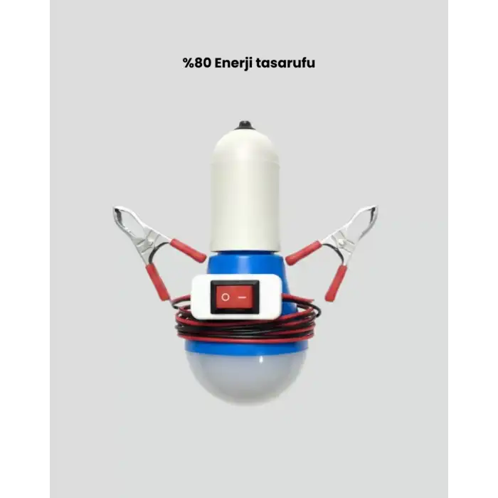 AsilTech 12V LED Ampul Anahtarlı Kablolu Pratik Aydınlatma