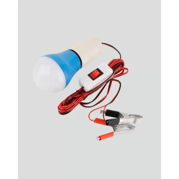 AsilTech 12V LED Ampul Timsah Kıskaçlı Taşınabilir Aydınlatma