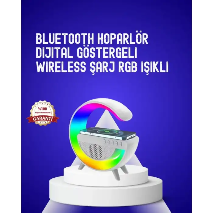 AsilTech 13 Renk Seçenekli Kablosuz Şarj Cihazlı LED Lamba