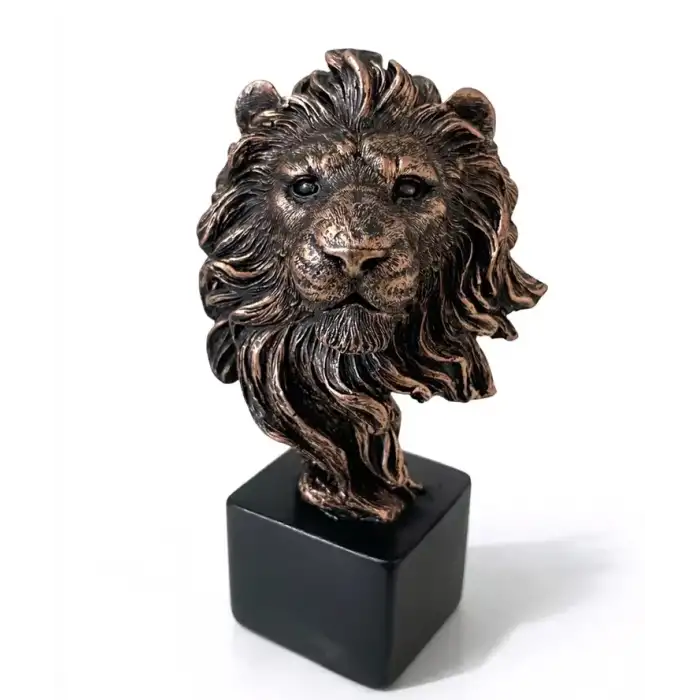 AsilTech 14x9 cm Polyester Aslan Büstü