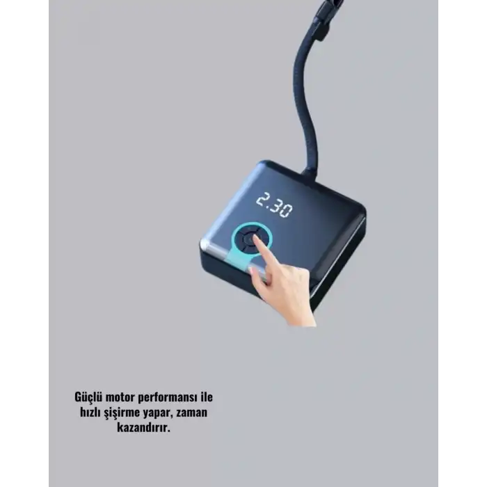 AsilTech 150 PSI Yüksek Basınç Kapasiteli Kablosuz Lastik Pompası