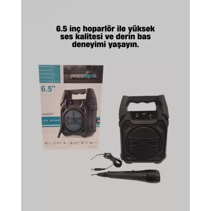 AsilTech 15W Güçlü Ses Çıkışlı Bluetooth Hoparlör FM Radyo ve Mikrofon Destekli