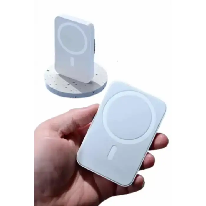 AsilTech 15W MagSafe Uyumlu Manyetik Kablosuz Powerbank 5000 mAh
