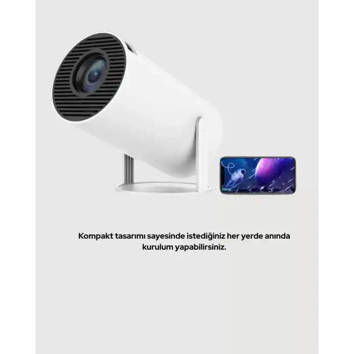 AsilTech 160 ANSI Lümen Parlaklığa Sahip Geniş Ekran Projeksiyon