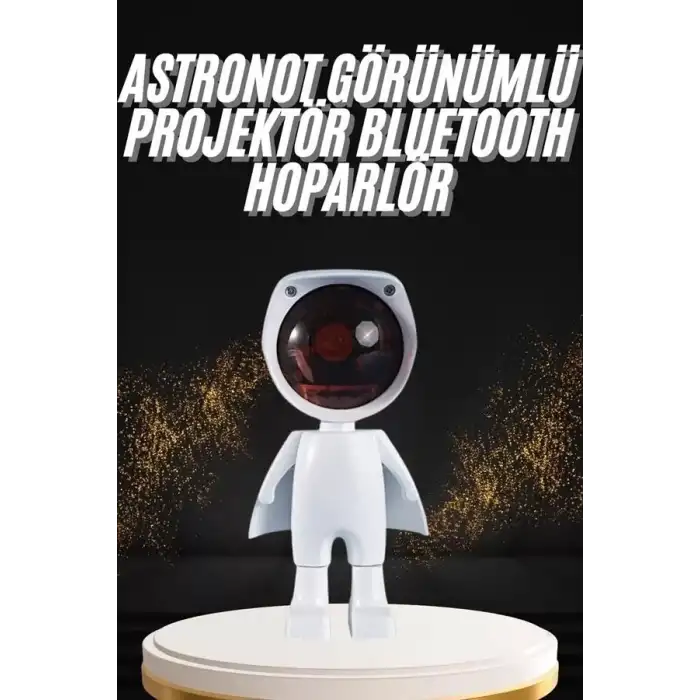 AsilTech 180 Derece Dönebilen Astronot Masa ve Gece Lambası Projektör