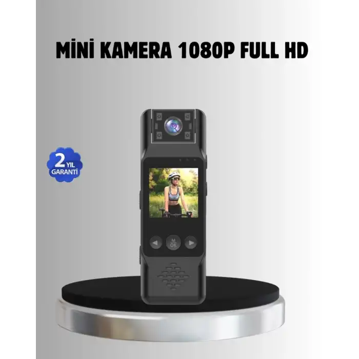 AsilTech 180° Döner Lensli Mini Kamera 1080P Full HD Hareket Algılama 1200mAh