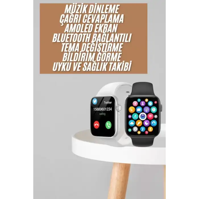 AsilTech 1.83 İnç Akıllı Saat Android ve İOS Uyumlu Çağrı Cevaplayabilen Adımsayar GPS Takibi