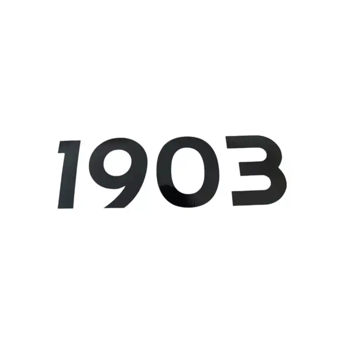 AsilTech 1903 Yazılı Oto Sticker Siyah 20x7cm