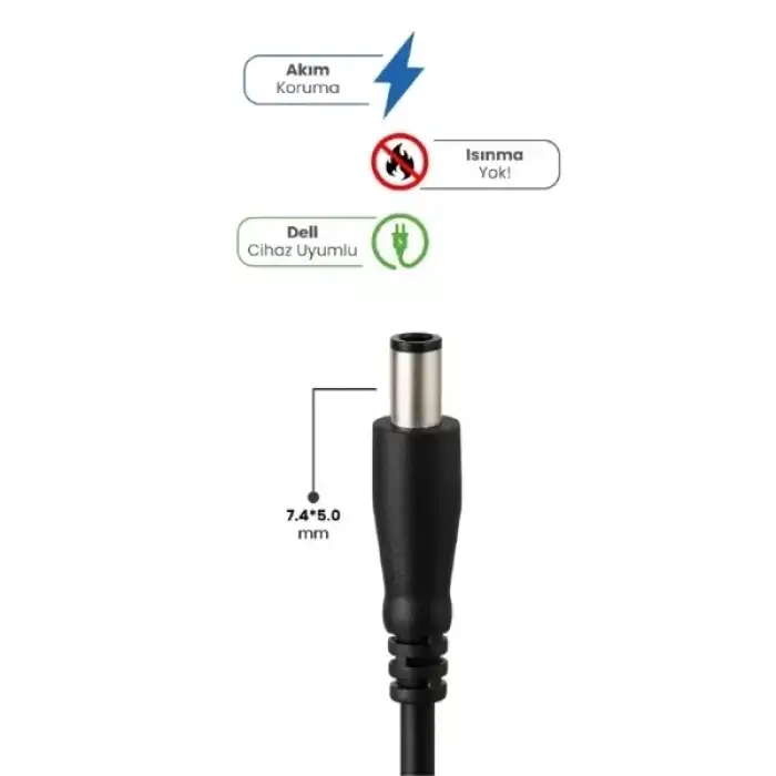 AsilTech 19.5V 4.62A 7.4 * 5.0mm 90W DELL İçin Laptop Adaptör