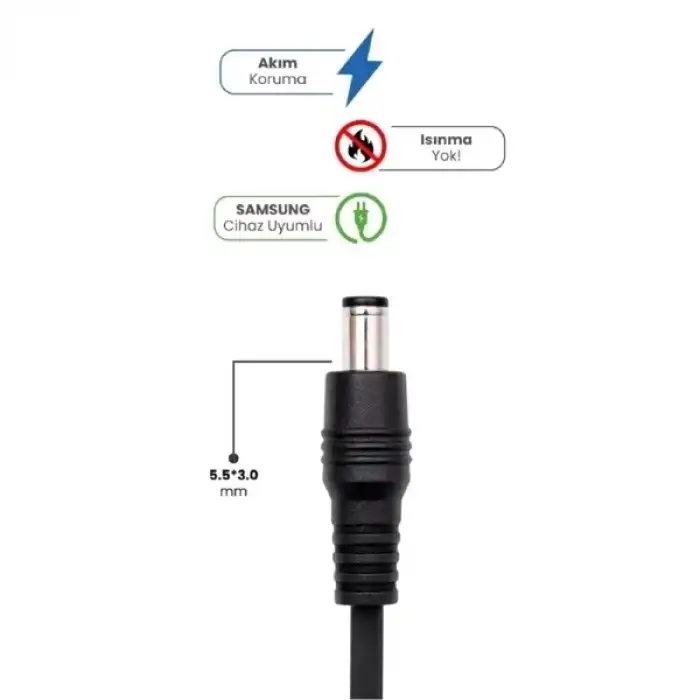 AsilTech 19V 4.74A 5.5 * 3.0mm 90W SAMSUNG İçin Laptop Adaptör