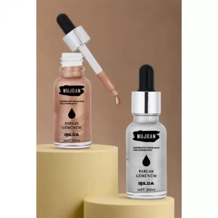 AsilTech 2li Damlalık Şişeli Likit Aydınlatıcı Highlighter Seti