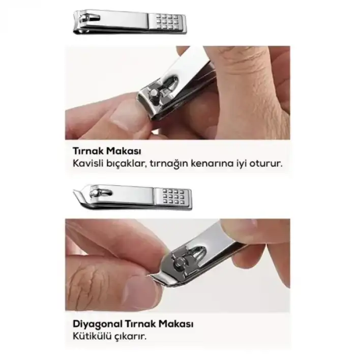AsilTech 2li Profesyonel Tırnak Makası Seti