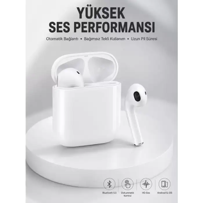 AsilTech 2. Nesil Bluetooth Android ve İOS Uyumlu Kablosuz Kulaklık Çağrı Cevaplama