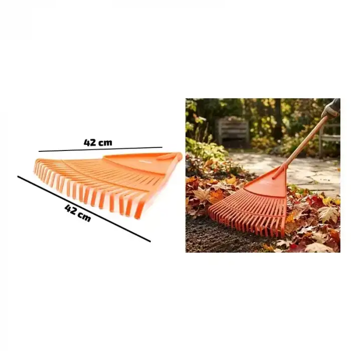 AsilTech 20 Dişli Yaprak Tırmığı - Plastik - 42 cm Genişlik