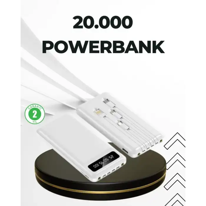AsilTech 20.000mAh Taşınabilir Powerbank PD Teknolojili Çift USB Çıkışlı